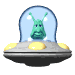 Alien anim dans sa soucoupe