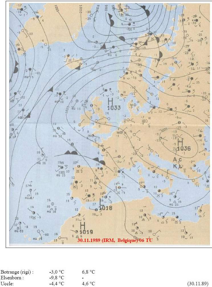carte météo du 30/11/89